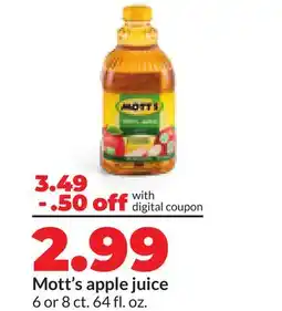 Hy-Vee Mott's apple juice offer