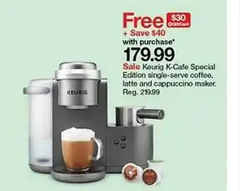 Target Keurig K-cafe Special Edition Single-serve Coffeelatte And Cappuccino Maker offer