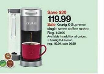 Target Keurig K-supreme Single-serve Coffee Maker offer