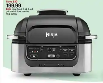 Target Ninja Foodi 4-qt. 5-in-1 Grill And Air Fryer Combo offer