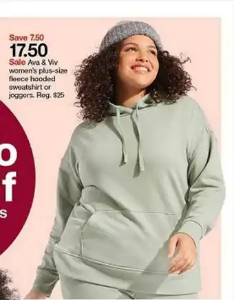 Target Ava & Viv Women's Plus-size Fleece Hooded Sweatshirt Or Joggers offer