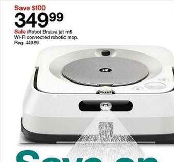Target Irobot Braava Jet M6 Wi-fi Connected Robotic Mop offer