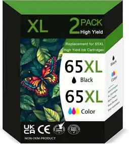 Walmart 65xl Ink Cartridges Compatible for 65 Black Ink Cartridge, 2 Black offer