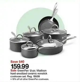 Target Greenpan 12-pc. Madison Hard-anodized Ceramic Nonstick Cookware Set offer