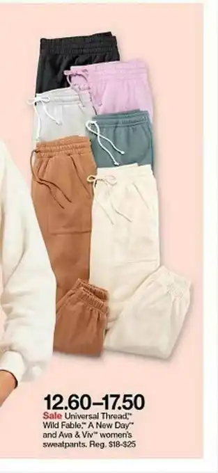 Target Universal Thread, Wild Fable, A New Day And Ava & Viv Women's Sweatpants offer