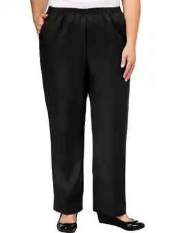 Walmart Alfred Dunner Women's Plus Size Solid Elastic Waist Pants offer