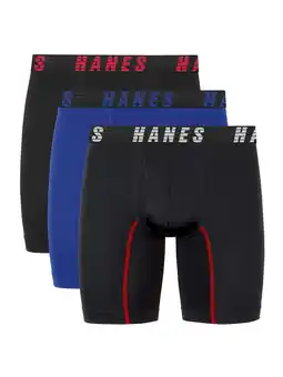 Walmart Hanes Moves Men’s Anti-Chafe Boxer Brief Underwear, X-Temp, Assorted, 3-Pack, 6 Inseam offer