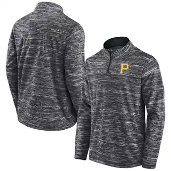 Walmart Men's Fanatics Charcoal Pittsburgh Pirates Getting Faster Space-Dye Quarter-Zip Top offer