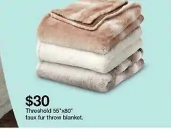 Target Threshold 55 X80 Faux Fur Throw Blanket offer