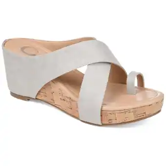 Walmart Journee Womens Rayna Tru Comfort Foam Wedge Heel Slip On Sandals offer