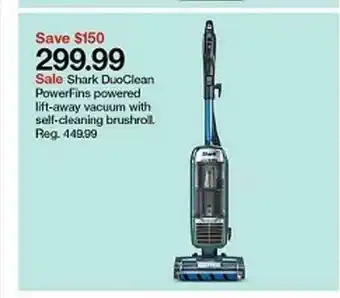 Target Shark Duo Clean Powerfins Powered Lift-away Vacuum With Self-cleaning Brushroll offer