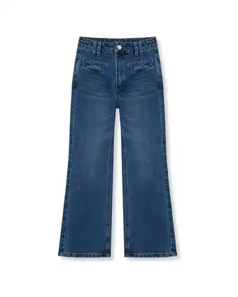 Walmart Habitual girls Mid Raise Welt Pocket Wide Leg Jean, G12 offer