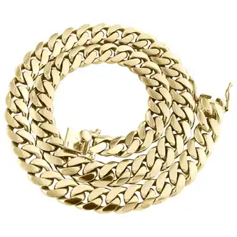 Walmart 10K Yellow Gold 12.50mm Solid Miami Cuban Link Chain Box Clasp Necklace 22 Inch offer