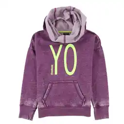 Walmart Reebok Girls Cowl-Neck Yoga Sweatshirt, Purple, Big Kids (8-20), L offer