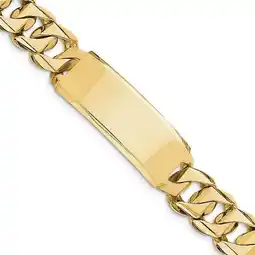 Walmart Finest Gold 14K Yellow Gold Hand-Polished Heavy Curb Link ID 8.5 in. Bracelet offer