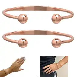 Walmart 2 Pack Pure Copper Bracelet Relief Joint Pain Arthritis Magnetic Unisex Cuff offer