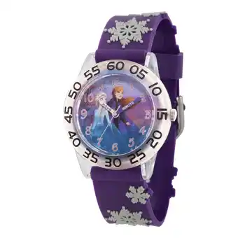 Walmart Disney Frozen 2 Elsa and Anna Girls' Clear Plastic Watch, 1-Pack offer