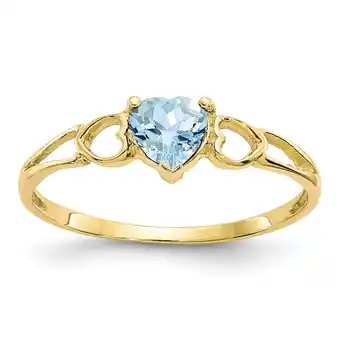 Walmart Primal Gold 10 Karat Yellow Gold Genuine Aquamarine Birthstone Ring offer