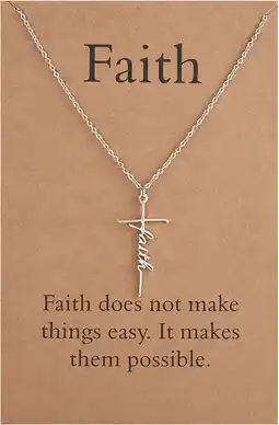 Walmart Faith Cross Necklace for Women,Religious Gifts for Women Christian Jewelry Gifts for Women offer