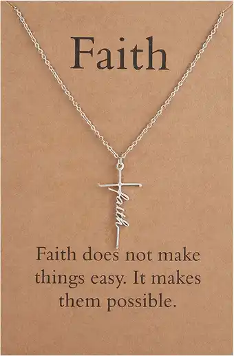 Walmart Faith Cross Necklace for Women,Religious Gifts for Women Christian Jewelry Gifts for Women offer