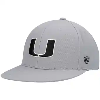 Walmart Men's Top of the World Gray Miami Hurricanes Fitted Hat offer