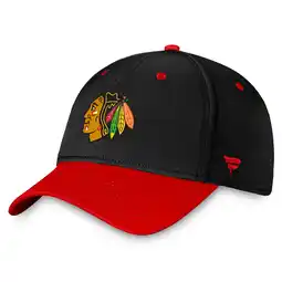 Walmart Men's Fanatics Black/Red Chicago Blackhawks Authentic Pro Rink Two-Tone Flex Hat offer