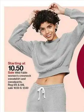 Target Wild Fable Women's Crewneck Sweatshirt And Swetpants offer
