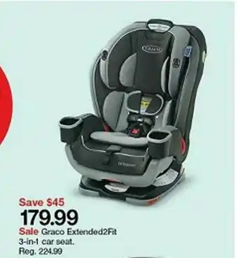 Target Graco Extended2fit 3in1 Car Seat offer