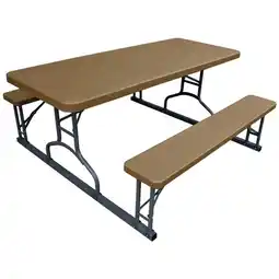 Walmart Plastic Development Group 6 Ft Picnic Table for Indoor & Outdoor Use, Brown offer