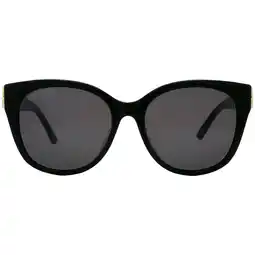 Walmart BALENCIAGA BB0103SA 001 Cat Eye Acetate Black Gold Grey 57 mm Women's Sunglasses offer