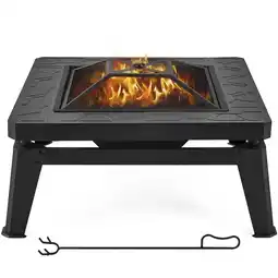 Walmart Topeakmart 34.5 34.5 Metal Fire Pit Table with Accessory Kit offer