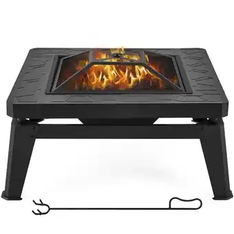 Walmart Topeakmart 34.5 34.5 Metal Fire Pit Table with Accessory Kit offer