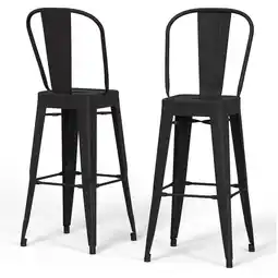 Walmart Simpli Home Fletcher 24 Inch Metal Counter Height Stool (Set Of 2) In Black offer