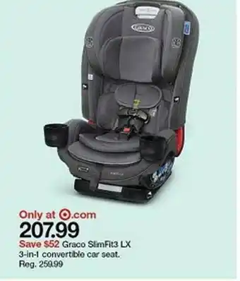 Target Graco Slimfit3 LX 3in1 Convertible Car Seat offer