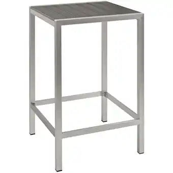 Walmart Modway Shore Outdoor Patio Aluminum Bar Table offer