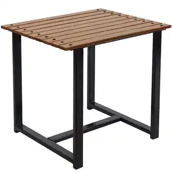 Walmart Sunnydaze European Chestnut Square Patio Side Table offer