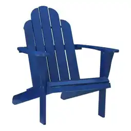 Walmart Linon Adirondack Sturdy Solid Acacia Wood Outdoor Chair in Blue Stain offer