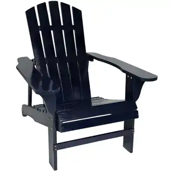 Walmart Sunnydaze Coastal Bliss Fir Adirondack Chair - Navy Blue offer