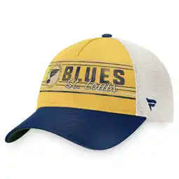 Walmart Men's Fanatics Gold/Royal St. Louis Blues True Classic Retro Trucker Snapback Hat offer