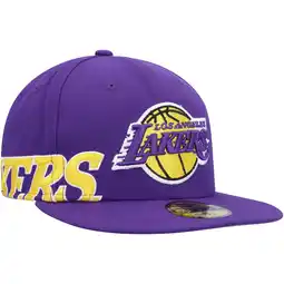 Walmart Men's New Era Purple Los Angeles Lakers Side Arch Jumbo 59FIFTY Fitted Hat offer