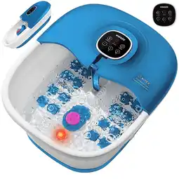 Walmart KNQZE Collapsible Heated Foot Spa for Home Use, 16 Rollers, Bubbles, Pumice Stone, Foot Care, Remote offer