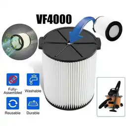 Walmart KAJOVE Replacement Filter for RIDGID VF4000 Wet/Dry Vacuum Garage Pleated Filter offer