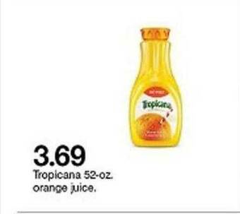 Target Tropicana 52-oz. Orange Juice offer