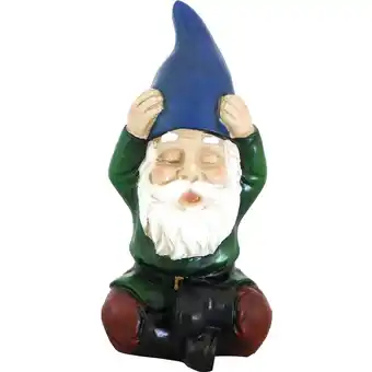 Walmart Sunnydaze Sage the Yoga Gnome 11 Garden Gnome Outdoor Lawn Statue offer