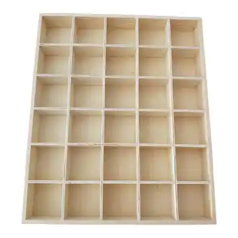 Walmart yotijay Grocery Storage Wooden 20 Grids Container Divided Retro Pastoral Compartments No 30 grid offer