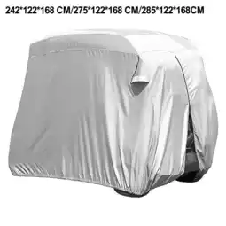 Walmart 210D Oxford Cloth Sliver Waterproof For Golf Cart Cover Dust Cover Sliver 242*122*168 Cm Fangkenuo offer