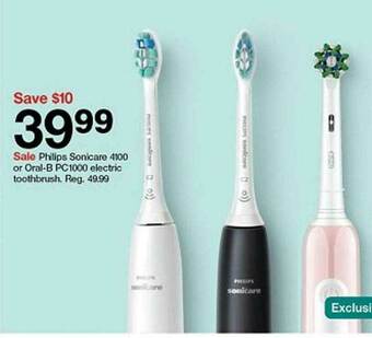 Target Philips Sonicare 4100 Or Oral-b Pc1000 Electric Toothbrush offer
