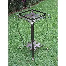 Walmart International Caravan 3446-27-HD-BZ Iron Square Plant Stand, Bronze offer