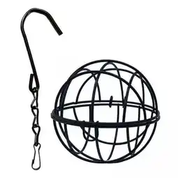 Walmart Gazechimp 6xGlobe Cage Bird Feeder Iron Hanging Bird Feeder for Supplies Outdoor Balcony Black offer