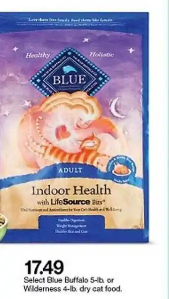 Target Select Blue Buffalo 5-lb. Or Wilderness 4-lb. Dry Cat Food offer